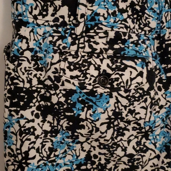 Ann Taylor Women’s Capri Pants, Slight Stretch, Turquoise, Black & White Sz 6 - Picture 3 of 11